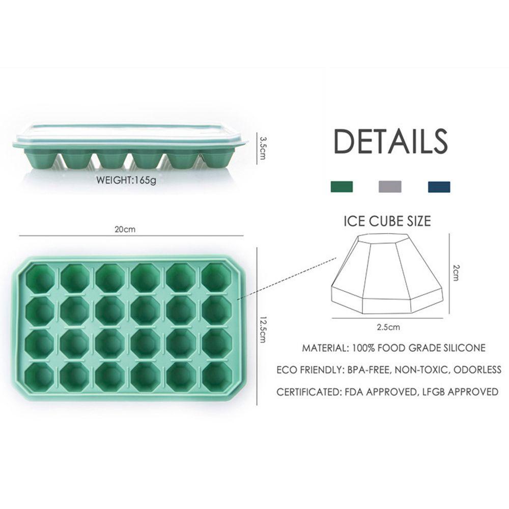 Solighter Cetakan Es Batu Berlian Aksesoris Rumah Cetakan Silikon Ice Form Mould