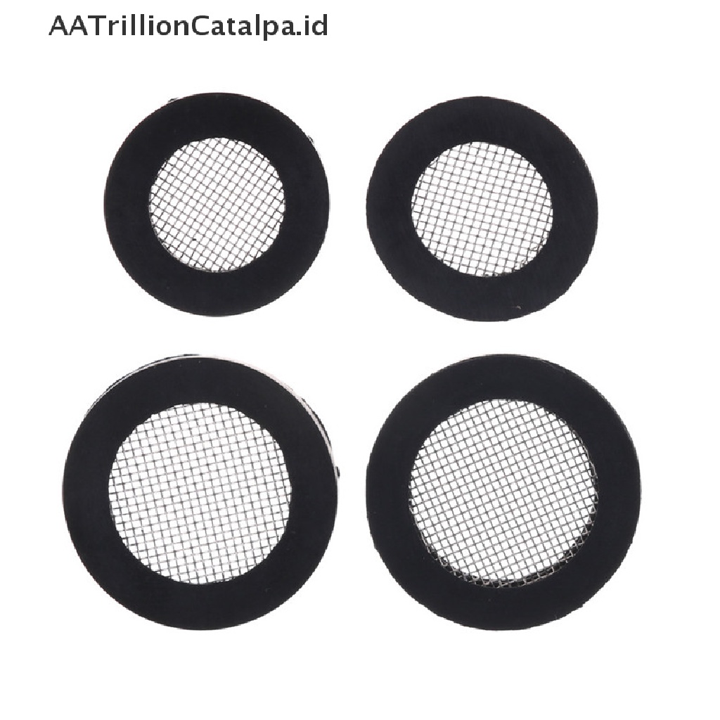 Aatrillioncatalpa 10pcs Filter Air Bahan Stainless Steel Ukuran 1 / 2 &quot;3 / 4&quot;