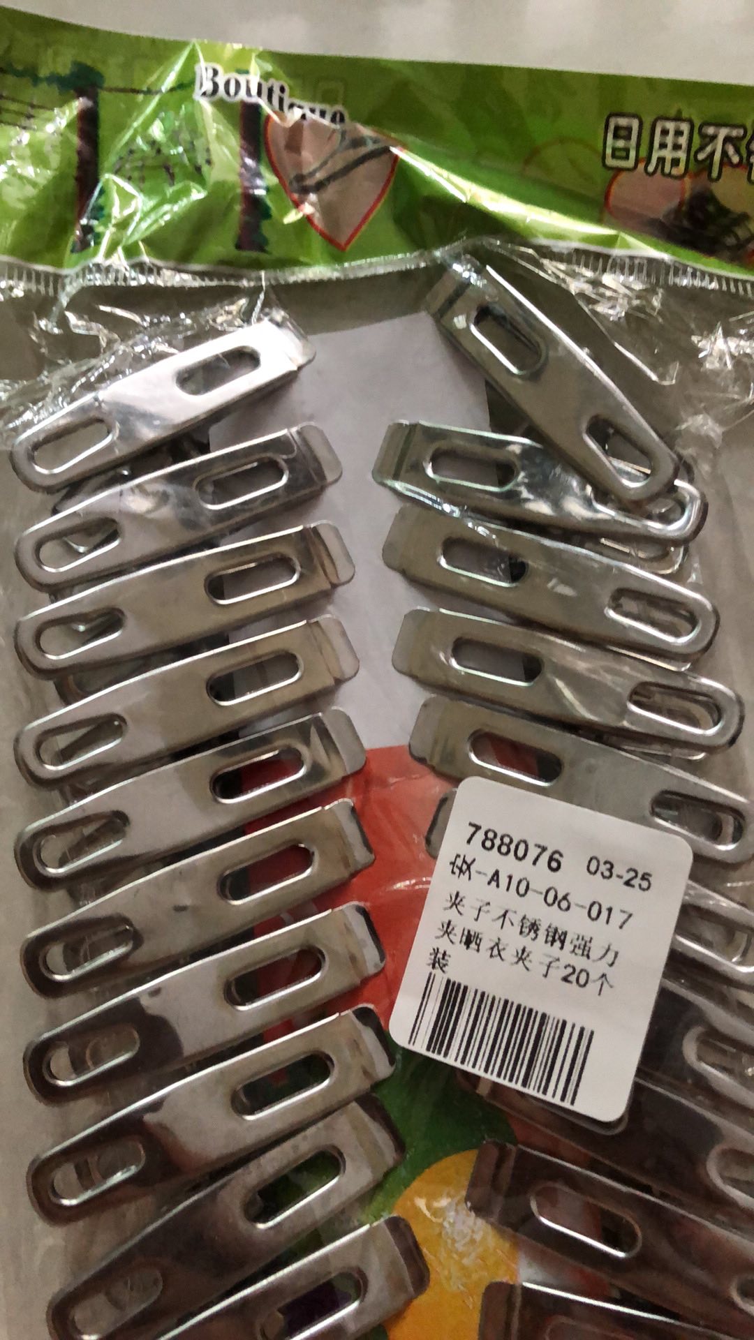 Klip Penjepit Pakaian Bahan Stainless Steel Tahan Angin Untuk Taman