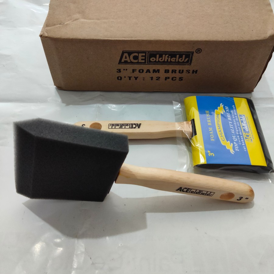 

kuas spon 3 inch / foam brush merk ACE oldfields Original