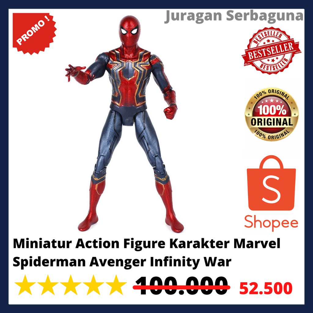 Miniatur Action Figure Karakter Marvel Spiderman Avenger Infinity War