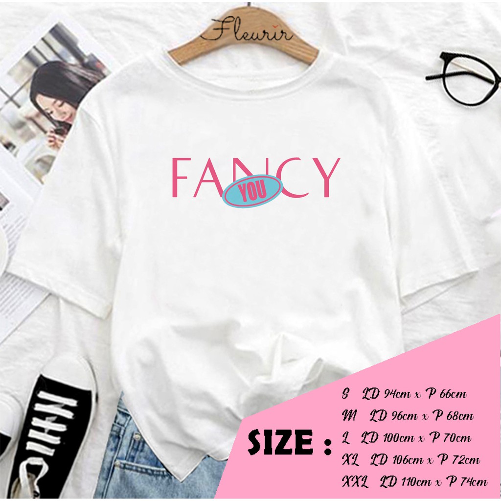 FLEURIR - KAOS FANCY TWICE KAOS KPOP OVERSIZE KATUN KAOS WANITA DEWASA TUMBLR TEE UNISEX JUMBO