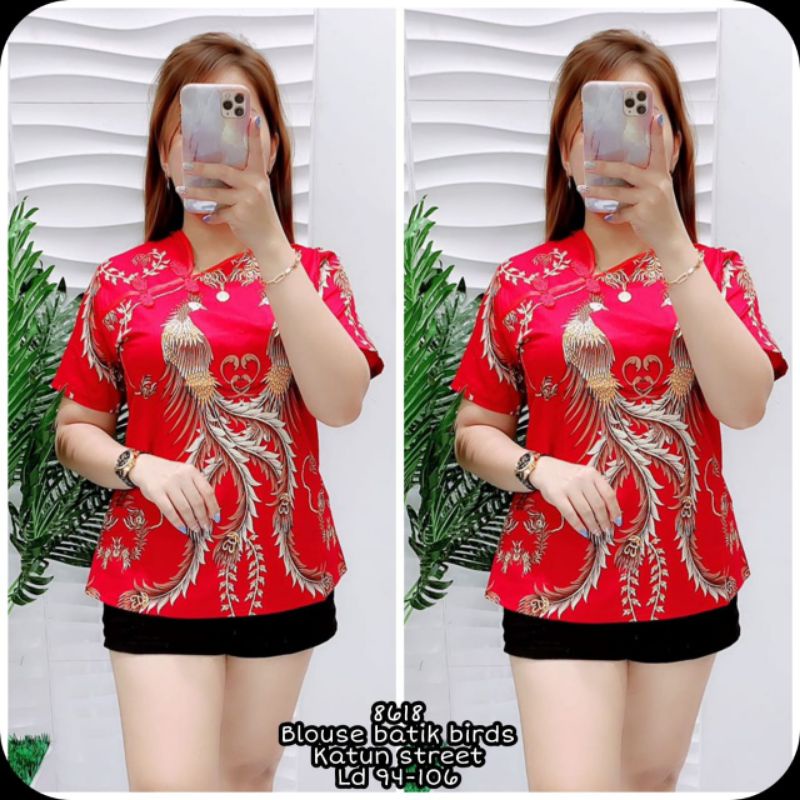 HOT SALE Atasan Batik Shanghai Khusus Merah