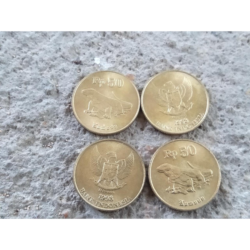 Koin Kuno UANG 50 RUPIAH KOMODO 1991 - 1998