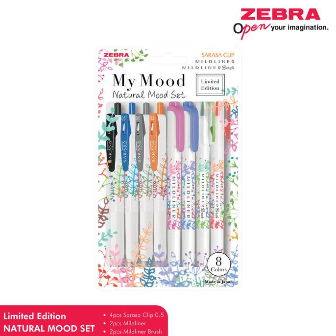 

ZEBRA SARASA MILDLINER MY MOOD NATURAL SET 8PCS