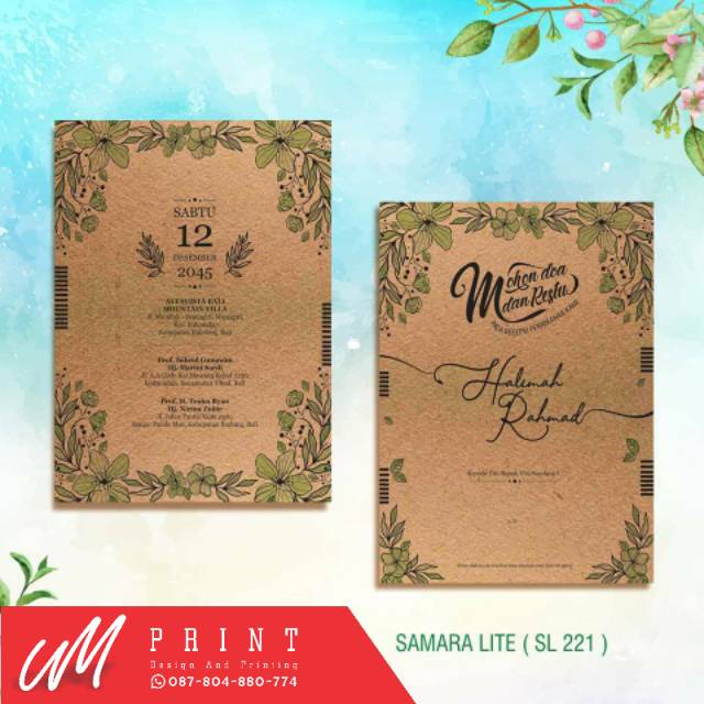 UNDANGAN PERNIKAHAN RUSTIC - UNDANGAN RUSTIC MURAH - UNDANGAN BLANGKO SAMARA LITE