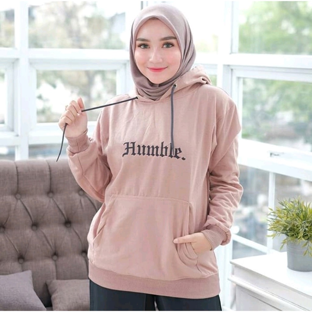 Sweater Hoodie Wanita Humble Size M dan XL-1