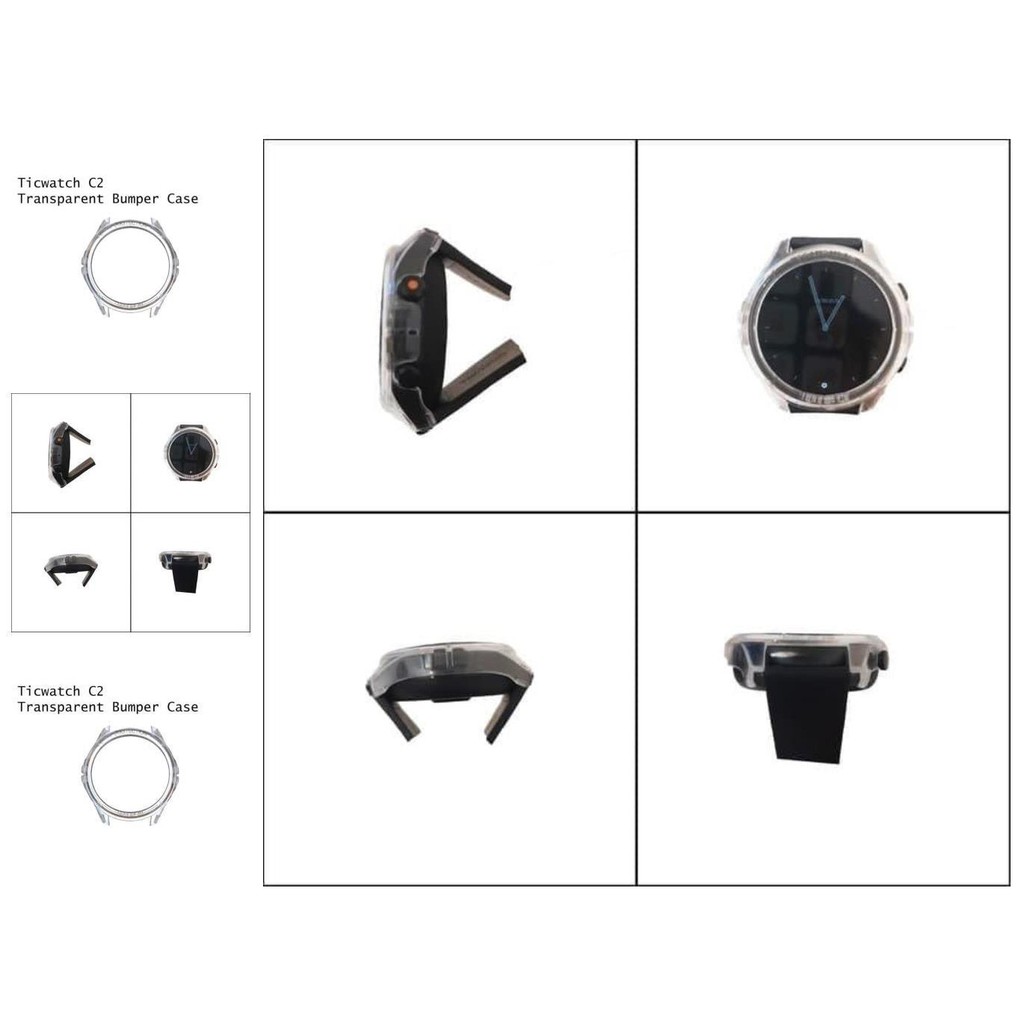 ticwatch c2 transparent bumper case