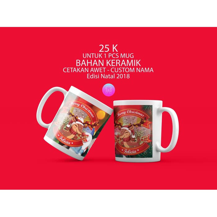 Hadiah Natal Souvenir Natal Mug Custom