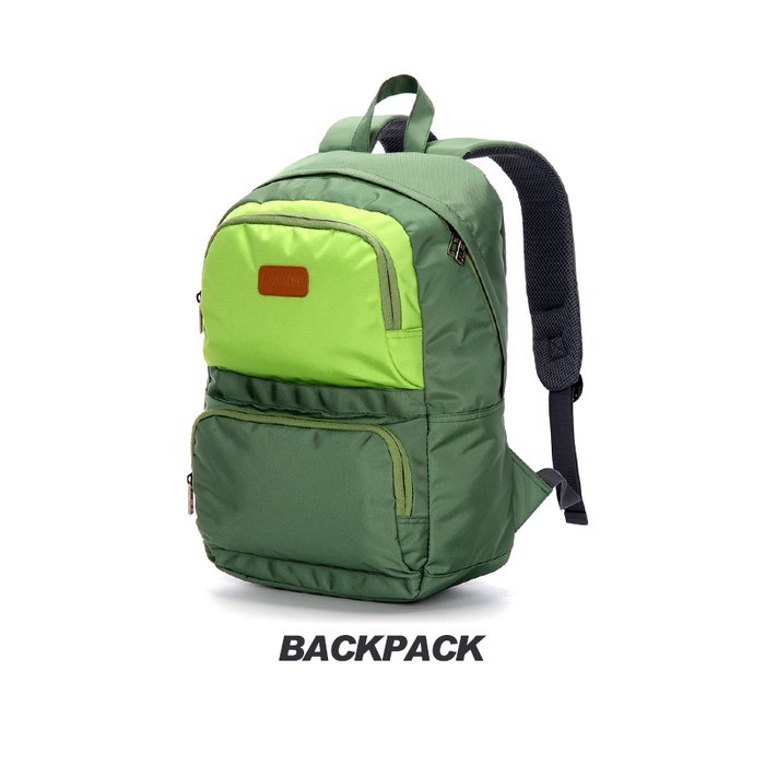 Tas Ransel Fashion Wanita Pria Bag Backpack Import Sekolah SN2010K - Hijau
