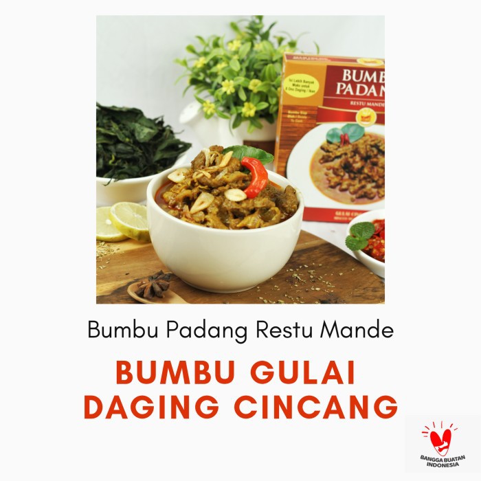 

Langsung Order Bumbu Gulai Daging / Cincang Restu Mande 150 Gram Terlaris