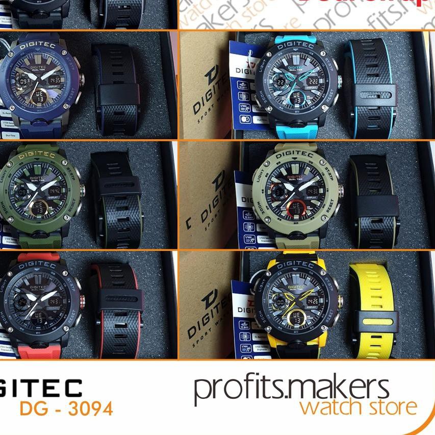 ✪mbd❀ZZAK✢ Jam Tangan DIGITEC Watch DG 3094 / DG3094 / DG-3094 FREE Tali Original ✢ *qw*