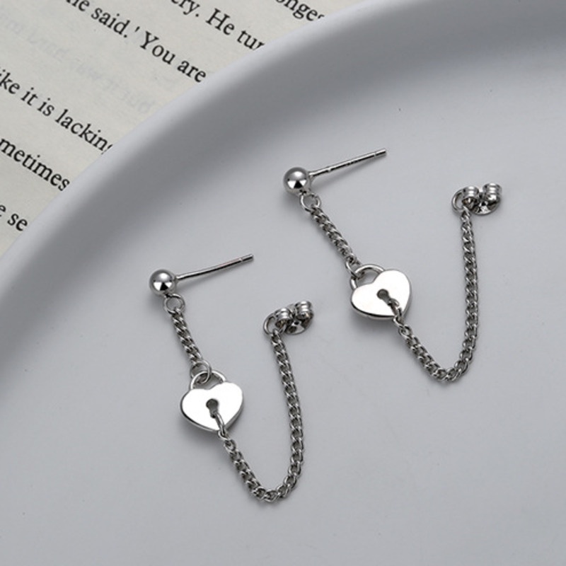 Love Lock Earrings Accessories Retro Trendy Fashion Personality