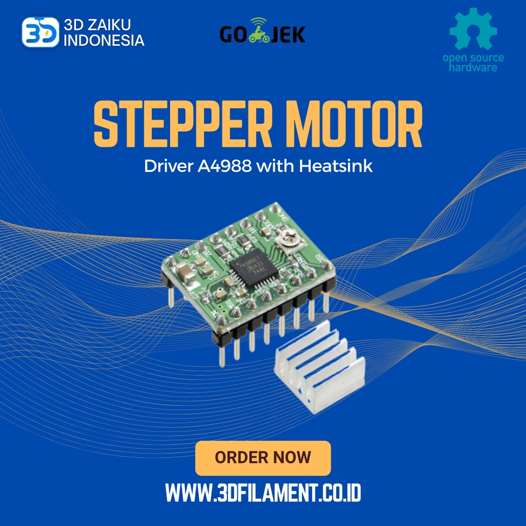 Reprap 3D Printer Stepper Motor Driver A4988 with Heatsink