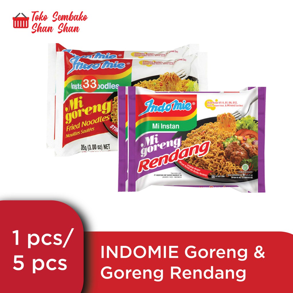 

INDOMIE GORENG PAKET 5 PCS / INDOMIE GORENG RENDANG ECERAN / INDOMIE GORENG MURAH/ MI INSTAN GORENG