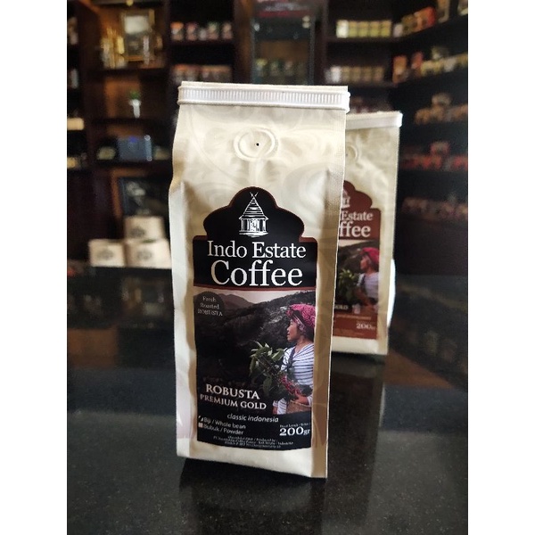 

ROBUSTA PREMIUM GOLD 200gr ( Indo estate Coffee)