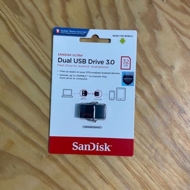 SanDisk OTG 32GB m3.0 USB 3.0 Ultra Dual USB Drive