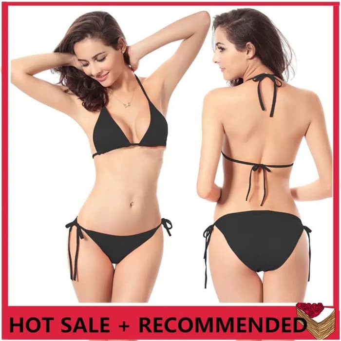 Bikini - Beachwear Wanita - Bikini Set Pakaian Renang Bikini Set Baju Pantai - Biru Muda Produk