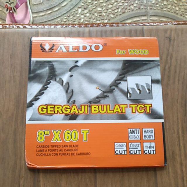 Aldo 8 In 60t Mata Potong Tct Kayu Gergaji Circular Saw Blade Bosch