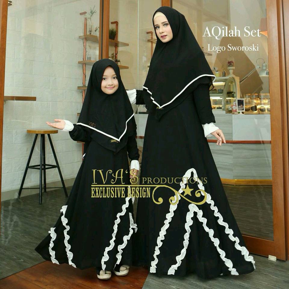 [COD] Aqilah Set Couple / Gamis ibu dan anak / Dress Couple / Arka Hijab Style