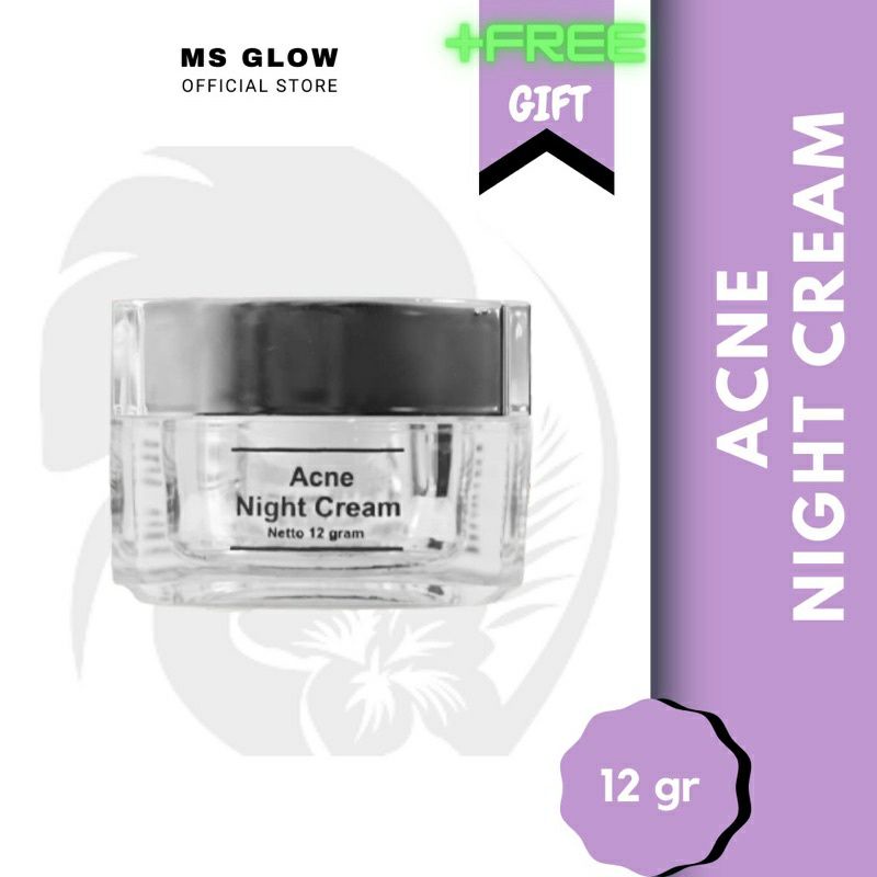 ACNE NIGHT CREAM MS GLOW / CREAM MALAM ACNE MS GLOW
