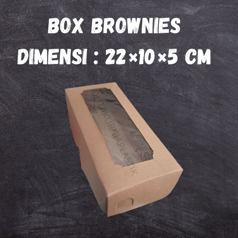 (Isi 5) BOX BROWNIES KRAFT / DUS BOLEN KRAFT / KARDUS DONAT / KEMASAN ROTI BOLU / KOTAK SNACK KRAFT