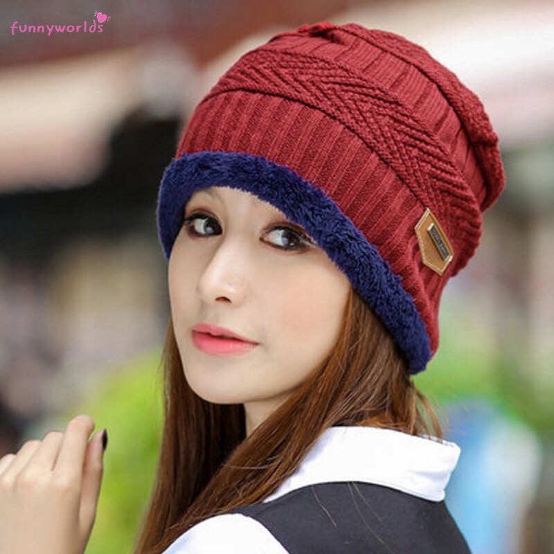 Topi Kupluk Musim dingin dewasa unisexWinter beanie hat women men