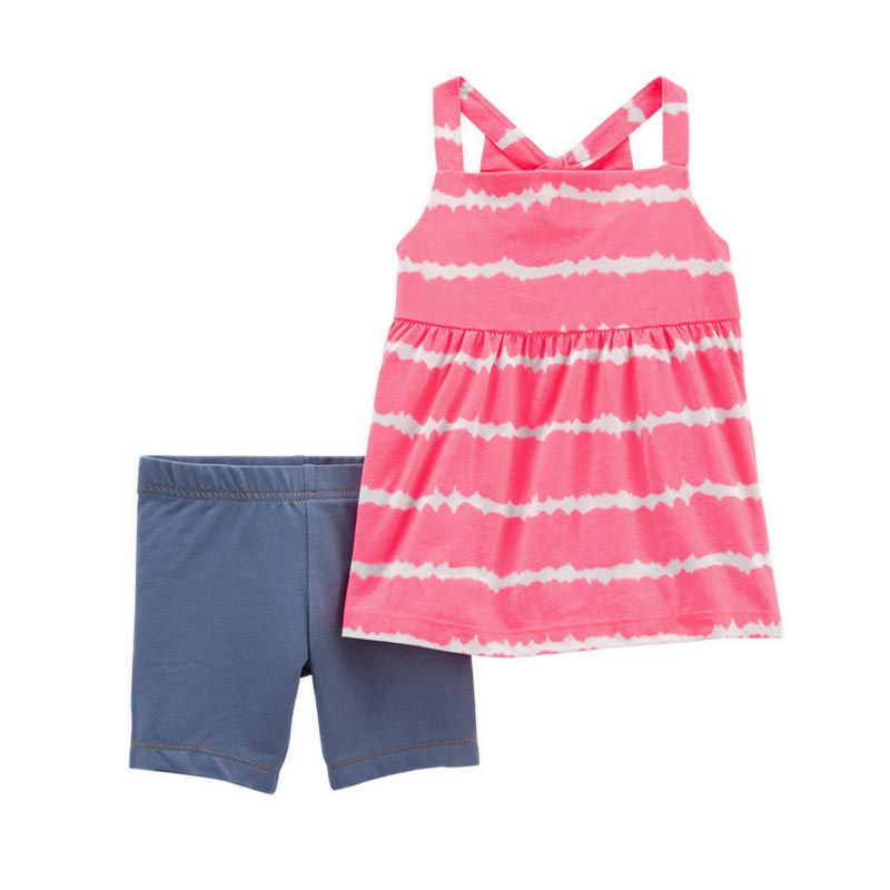 CARTER'S 2-PIECE TIE-DYE TANK & BIKE SHORT SET ORIGINAL