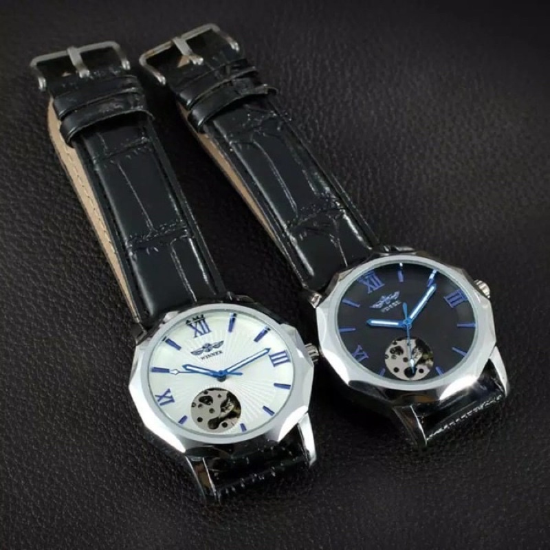 Jam Tangan Automatic Mechanical Unik Mewah Murah High Quality Open Heart Tourbillon Winner