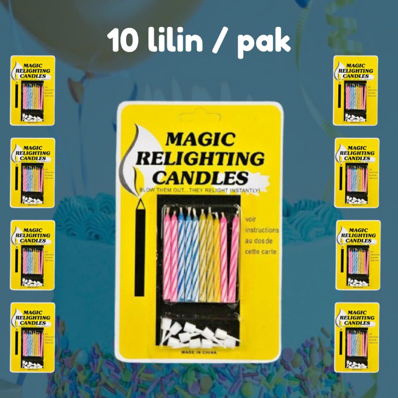 LILIN MAGIC / LILIN ULANG TAHUN 1 PAK ISI 10 PCS