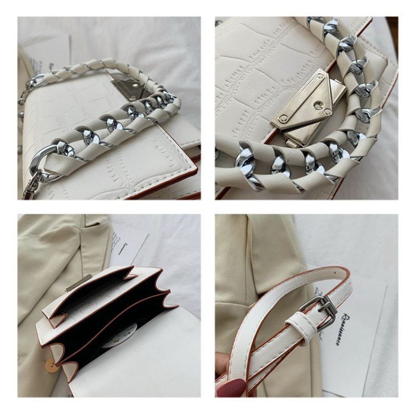 Tas Selempang Wanita Import Croco Rantai/Tas Batam murah terlaris