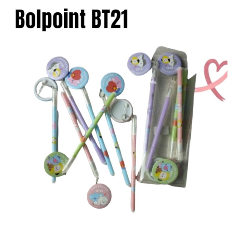 

Bolpoin BT21 Pulpen Pena Lucu Karakter BTS