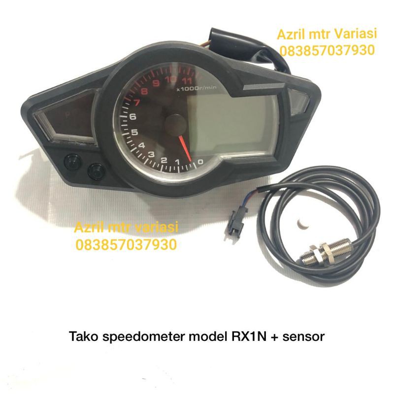 Spido Speedometer Led Kozo Rx 01n+Sensor/Spido mtr Digital/Spedo Variasi Led Murah