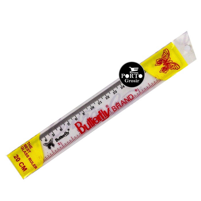 

Butterfly 20 cm Penggaris Bening 20cm Clear Plastic Ruler