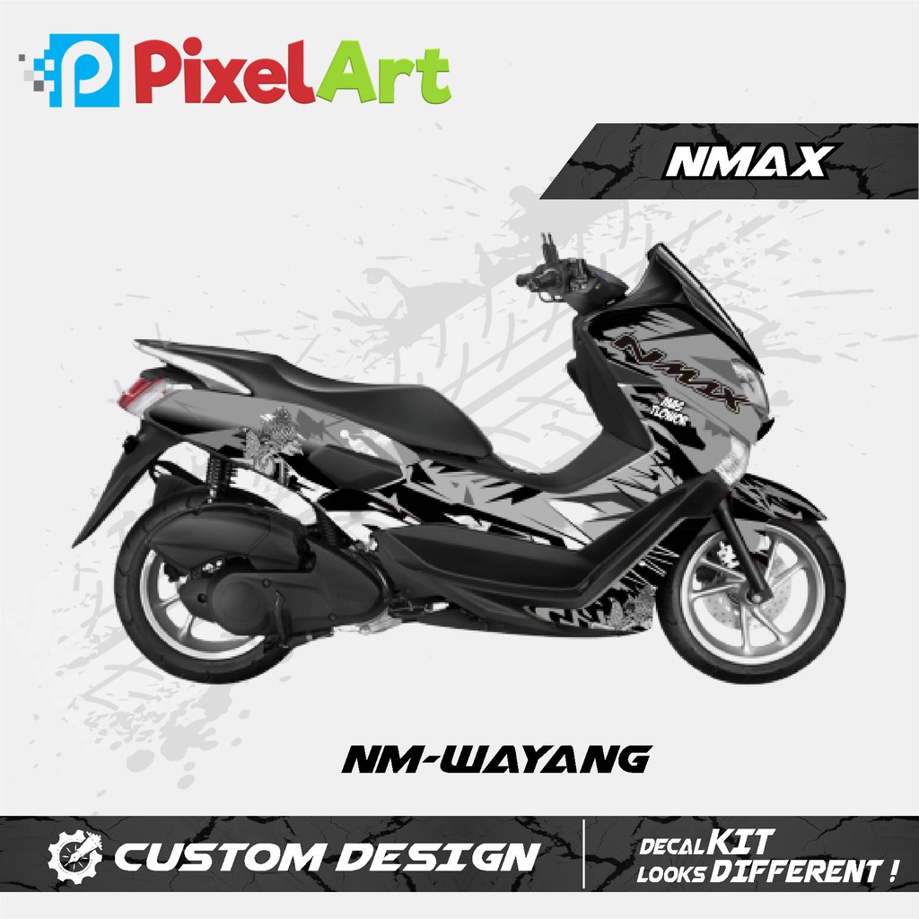 STICKER DECAL MOTOR NMAX GREY FULL BODY PREMIUM QUALITY