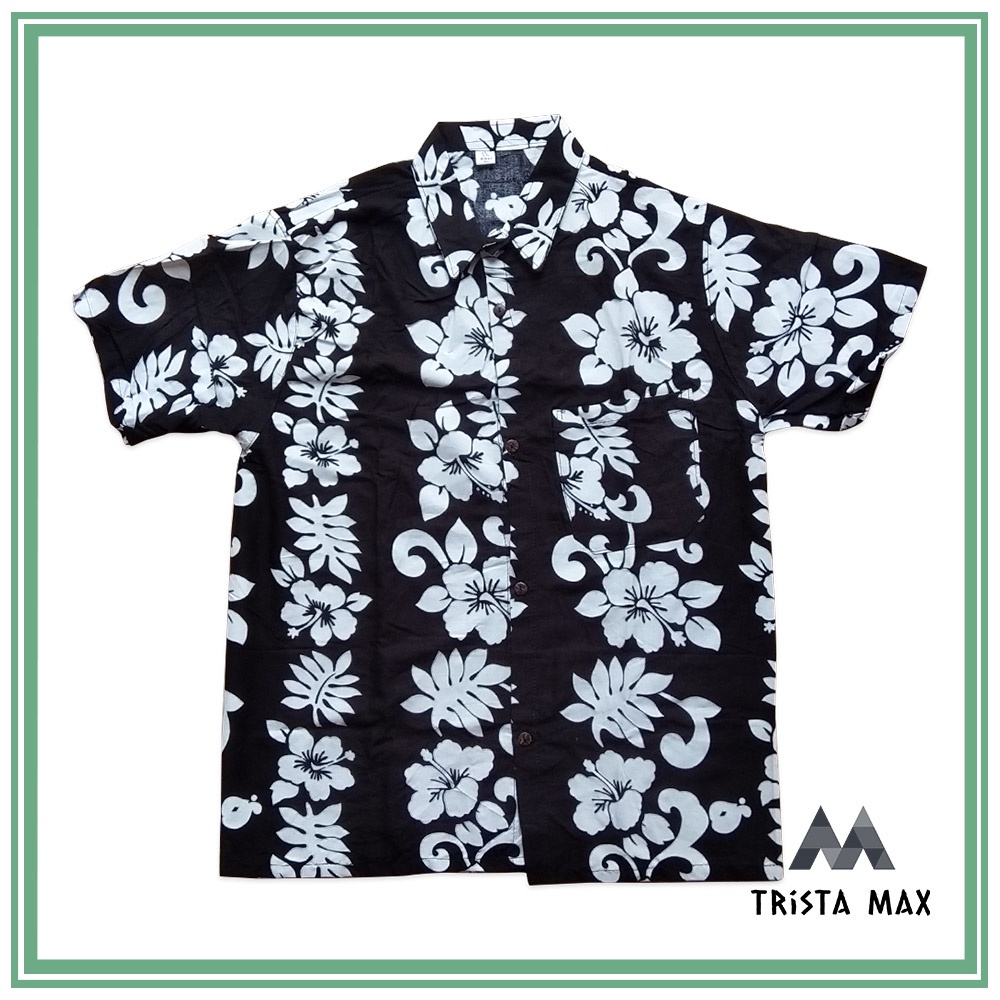 Kemeja Pantai Grosir - Kemeja Pantai Hawai - Kemeja Pantai Hitam - Kemeja Pantai Pria Lengan Pendek