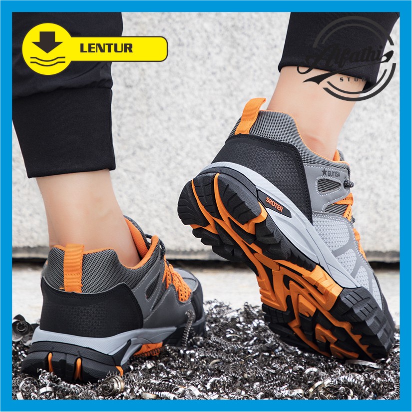 AlFathi Sepatu Safety Sport New Ori By Guyisa Abu Orange