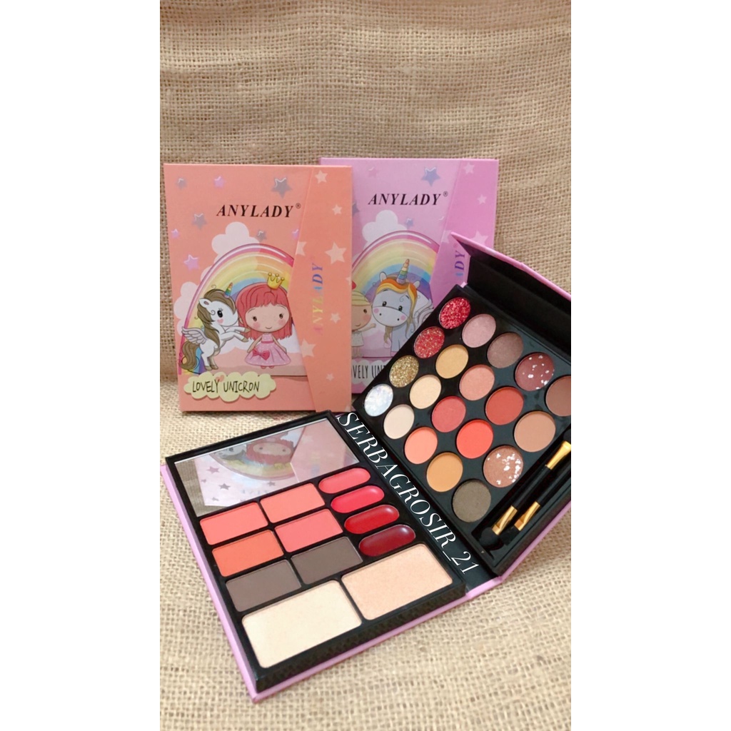 EYESHADOW ANYLADY PALETTE LOVELY UNICORN 6IN1 JUMBO 8601B