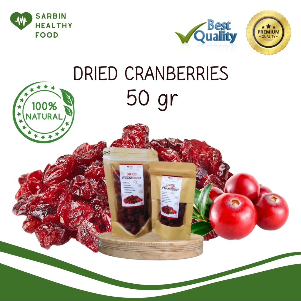 

DRIED CRANBERRY | BUAH KRANBERI KERING SEHAT ORGANIK 50 GRAM