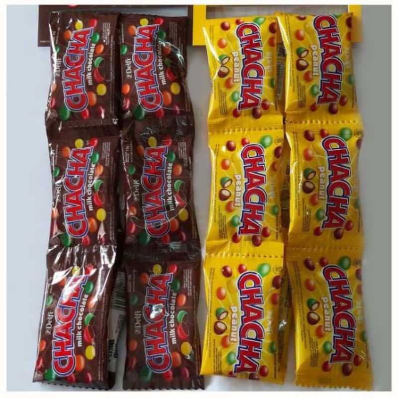 DELFI COKLAT CHACHA RENCENG ISI 10 SACHET / MAKANAN RINGAN SNACK