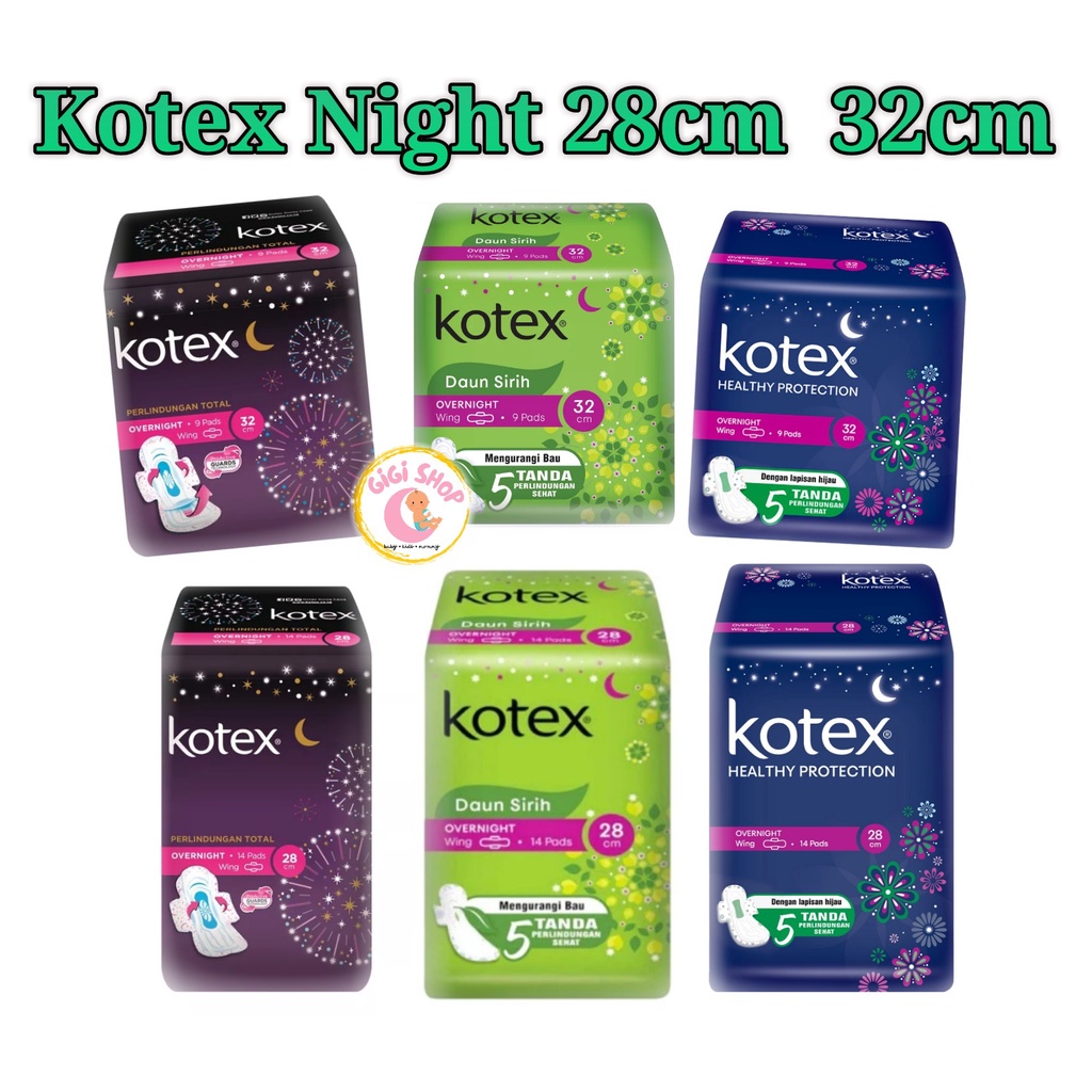 (Original) KOTEX Overnight / Daun Sirih / Proactive Guard 28cm / 32cm Exp Lama Termurah