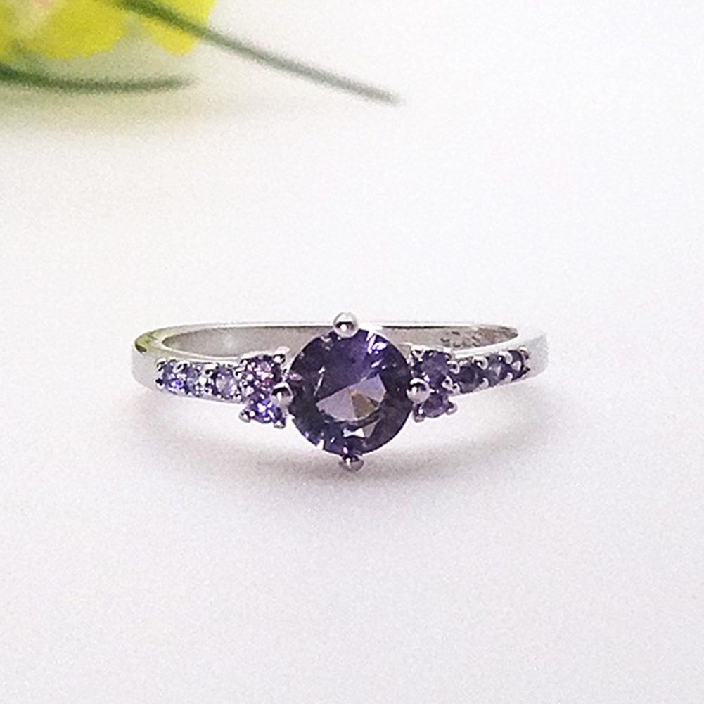 Hu Hu Hu Hu Hu Alat Bantu Pasang Kacamata♡ Cincin Wanita Hias Amethyst Imitasi Untuk Pernikahanpertunanganhadiah