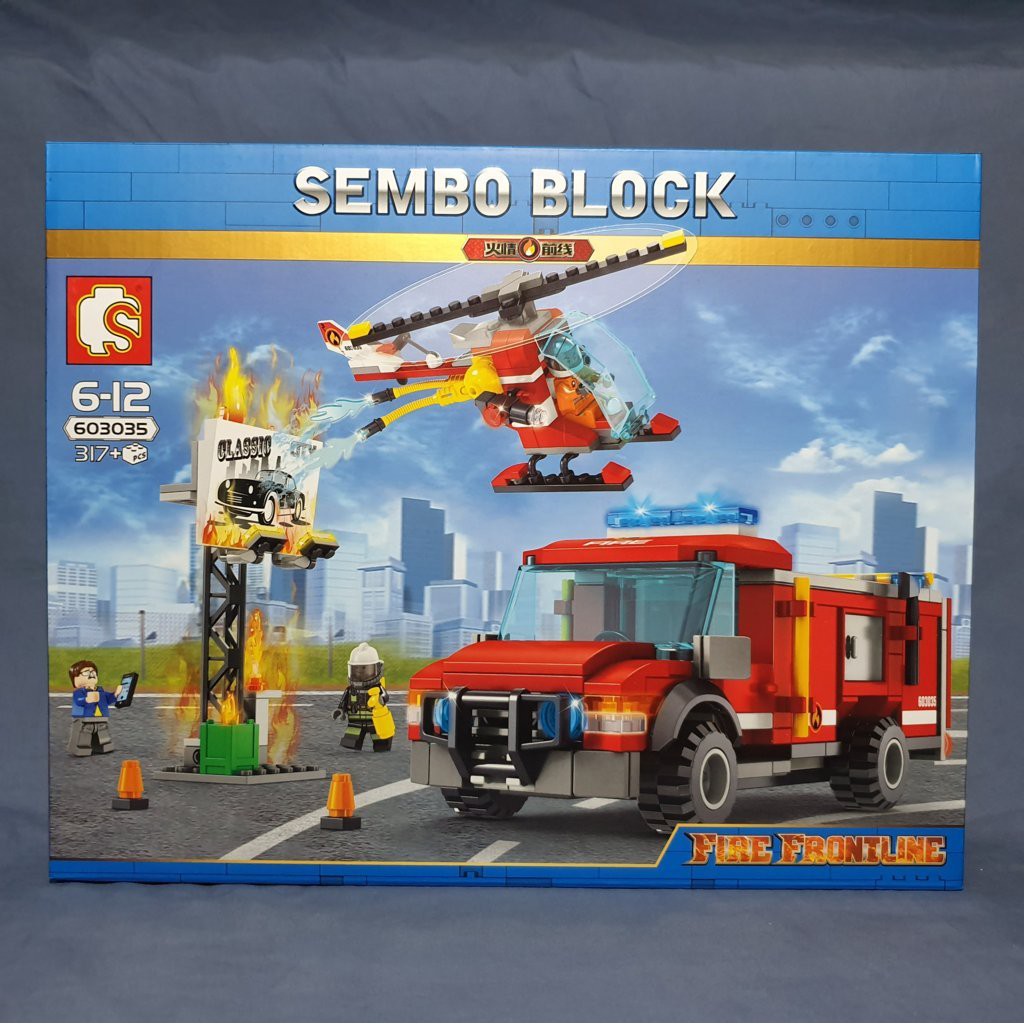 Sembo block 603035 City Pemadam Kebakaran Fire truck dan helikopter