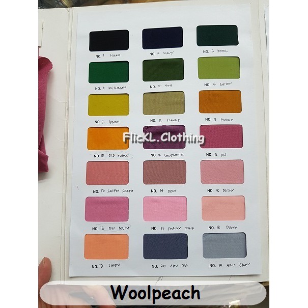 Bahan Kain Woolpeach Wolfis Wolvis Wollpeach Jilbab Gamis Muslim Rollan