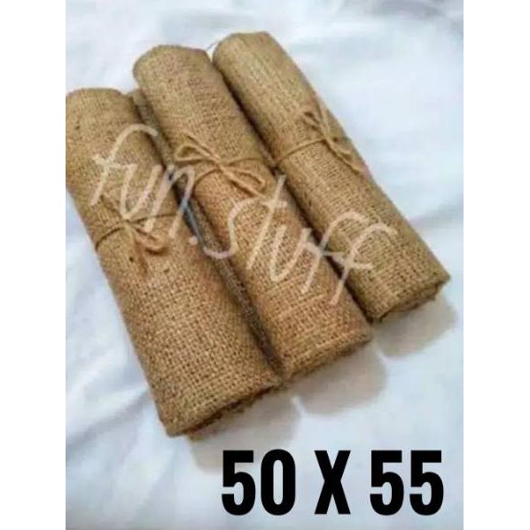 R8w Kain Burlap Kain Goni Meteran Kain Burlap Potongan Kain Goni Potongan 55cmx50cm Fnc Terkini Shopee Indonesia