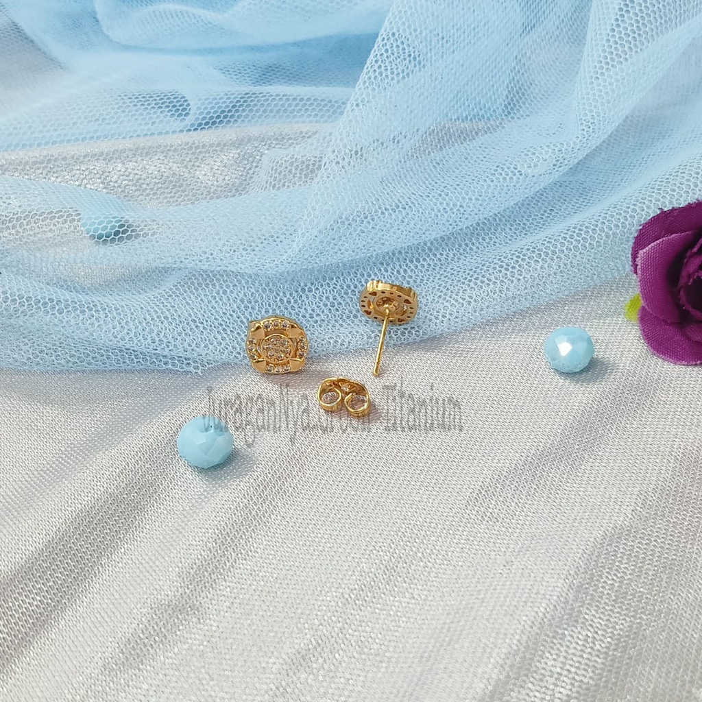 TITANIUM ANTING TUSUK DIAMOND STYLE KOREA SUPER ELOK ANTIK ANTI KARAT&amp;ANTI LUNTUR