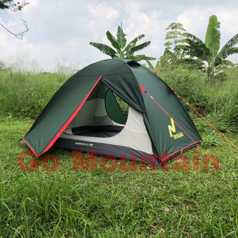 Tendaki arundaya 2+ air tenda camping doom kapasitas 2 orang frame alloy PU4000mm