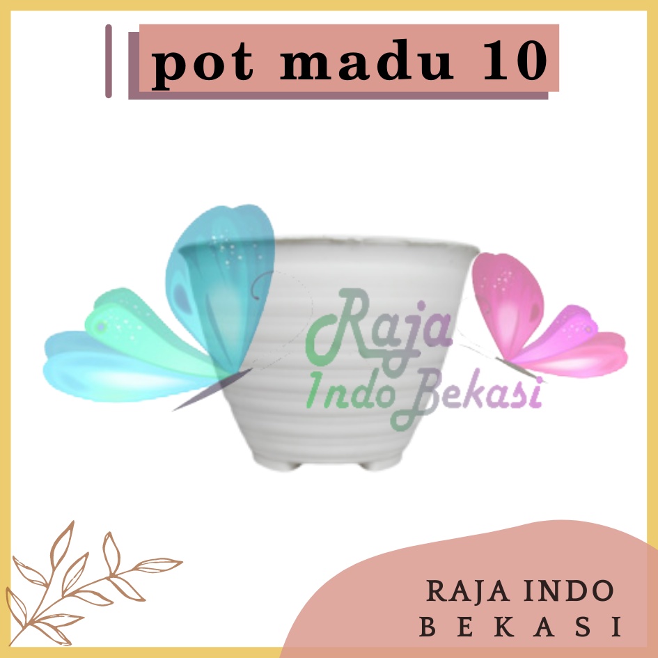 Pot Madu 10 Krem Vas Pot Mini Lucu Bunga Tanaman Kaktus Ukuran Mirip Pot Tawon 10 Putih