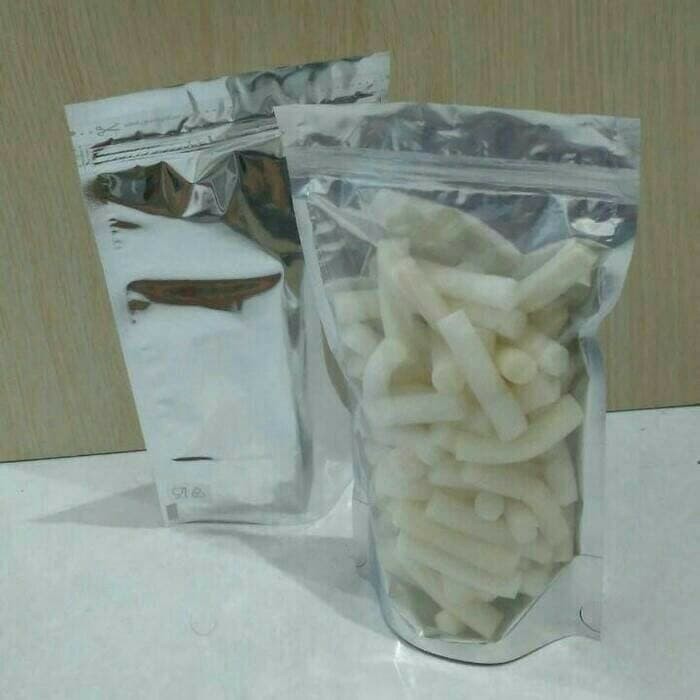 RB Standing Pouch Transmetz Alumunium Foil Klip 150 Silver 9x15 isi 100