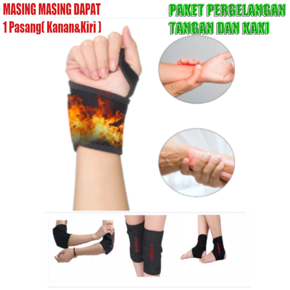 Paket Pergelangan Tangan dan Kaki, Terapi Pergelangan tangan Terapi Siku Terapi LUtut Terapi Pergelangan kaki/ Engkel Terapi Magnetic